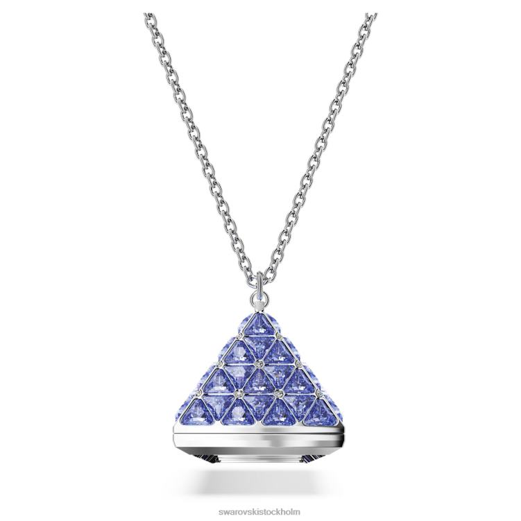 Swarovski hängande klocka P28L230 Smycken triangelskuren, blå, rostfritt stål