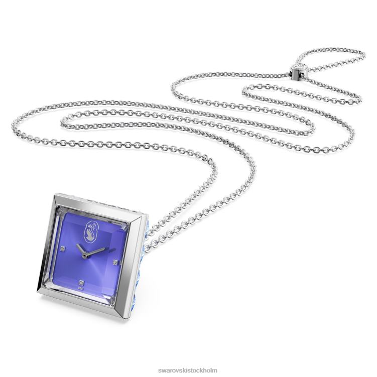 Swarovski hängande klocka P28L230 Smycken triangelskuren, blå, rostfritt stål