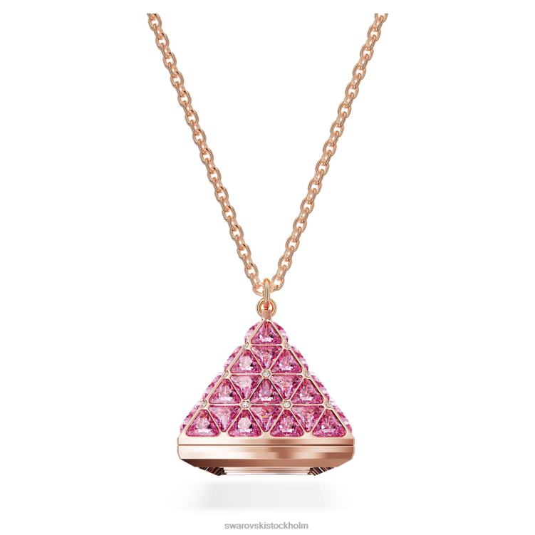 Swarovski hängande klocka P28L333 Smycken triangelskuren, rosa, roséguldfärgad finish
