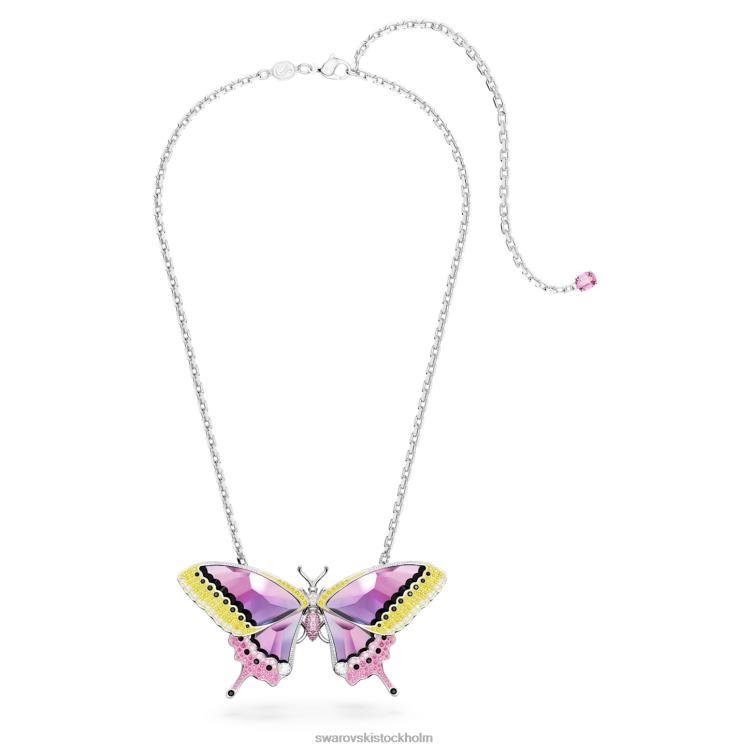 Swarovski idyllia hänge och brosch P28L332 Smycken fjäril, flerfärgad, rodiumpläterad
