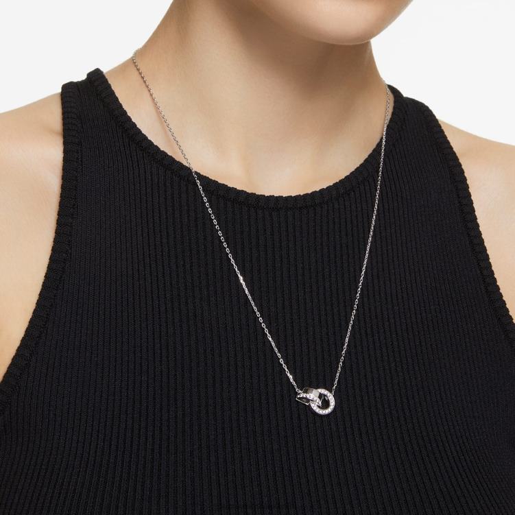 Swarovski ihåligt hänge P28L209 Smycken låsögla, vit, rodiumpläterad