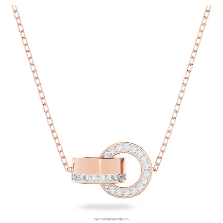 Swarovski ihåligt hänge P28L215 Smycken sammankopplad ögla, vit, roséguld pläterad