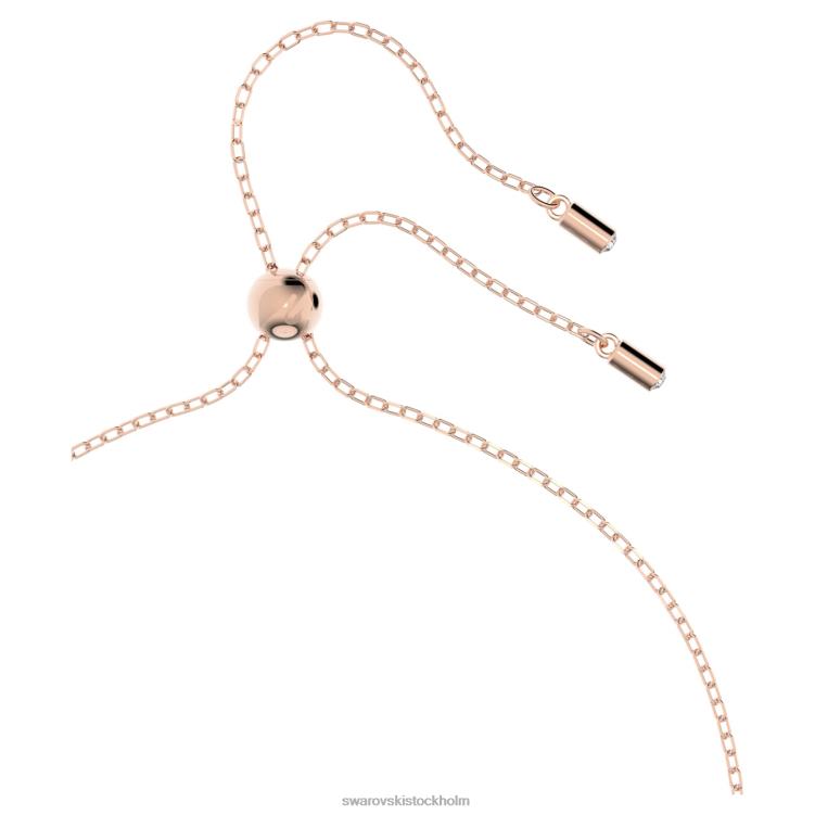 Swarovski ihåligt hänge P28L215 Smycken sammankopplad ögla, vit, roséguld pläterad