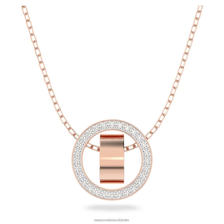 Swarovski ihåligt hänge P28L216 Smycken vit, roséguld pläterad