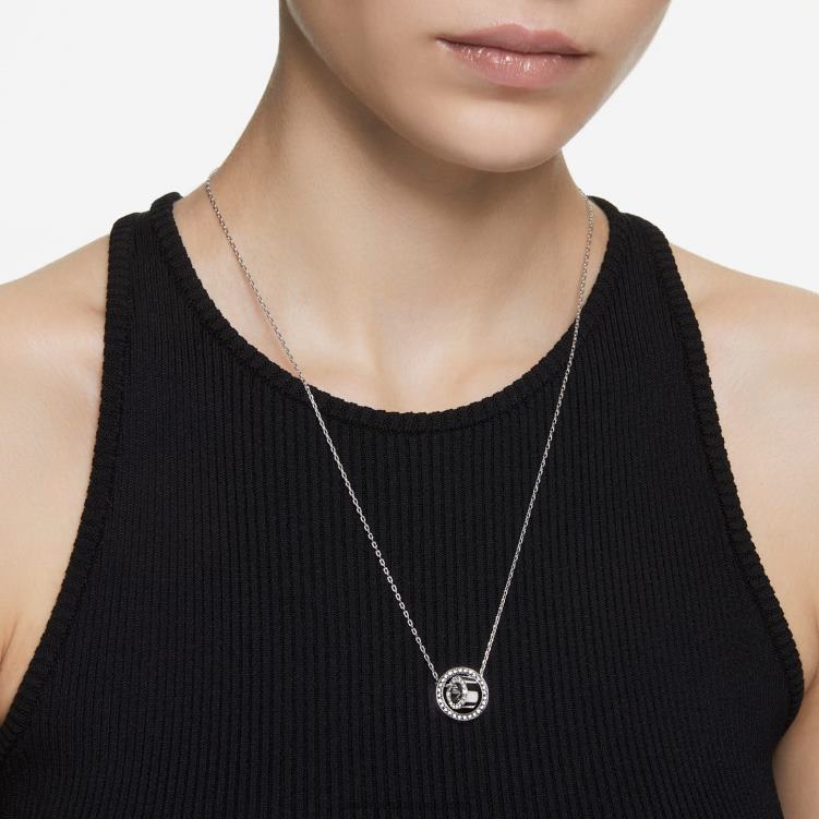 Swarovski ihåligt hänge P28L218 Smycken vit, rodiumpläterad
