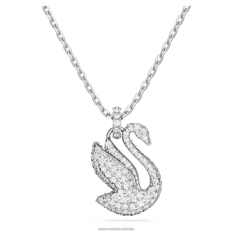 Swarovski ikoniskt svanhänge P28L233 Smycken svan, vit, rodiumpläterad