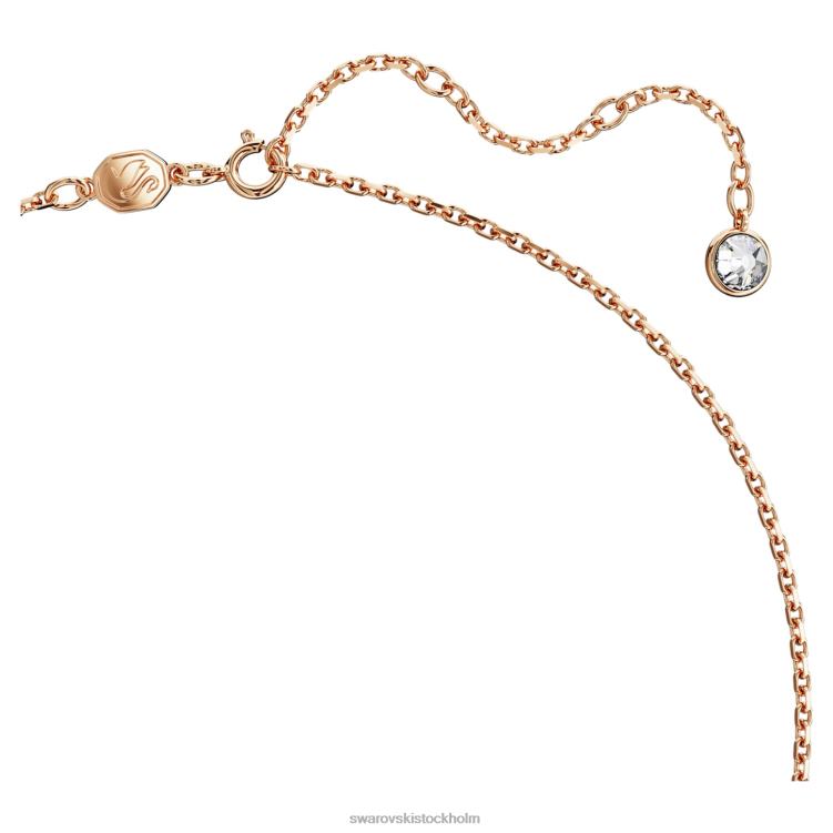 Swarovski ikoniskt svanhänge P28L240 Smycken svan, rosa, roséguld pläterad