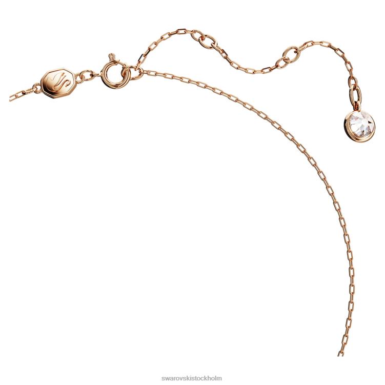 Swarovski ikoniskt svanhänge P28L252 Smycken svan, vit, roséguld pläterad