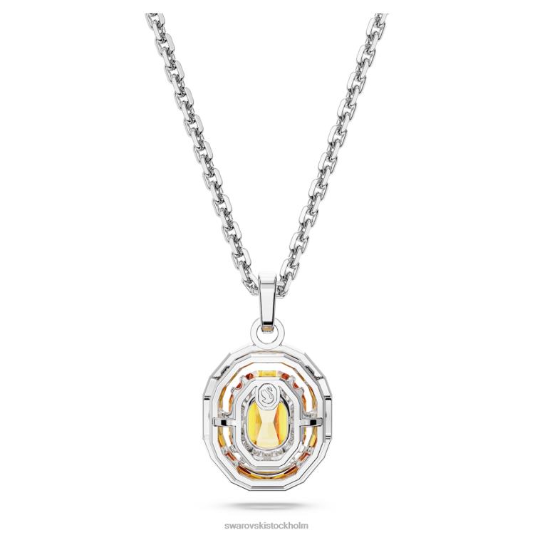 Swarovski kroma hänge P28L183 Smycken oktagonskuren, flerfärgad, rodiumpläterad