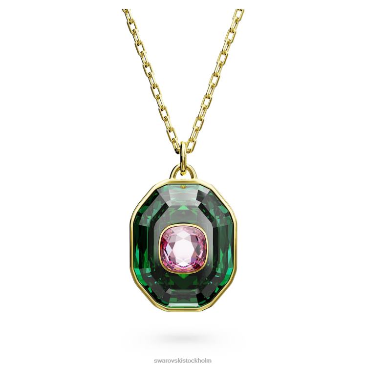 Swarovski kroma hänge P28L326 Smycken blandade snitt, flerfärgade, guldfärgade