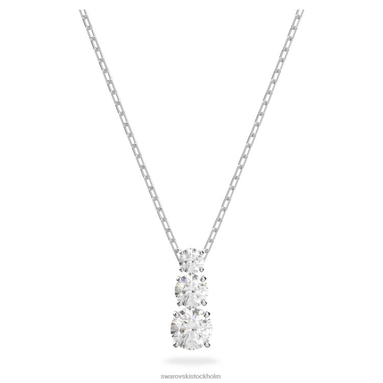 Swarovski lock trilogi hänge P28L173 Smycken rund skuren, vit, rodiumpläterad