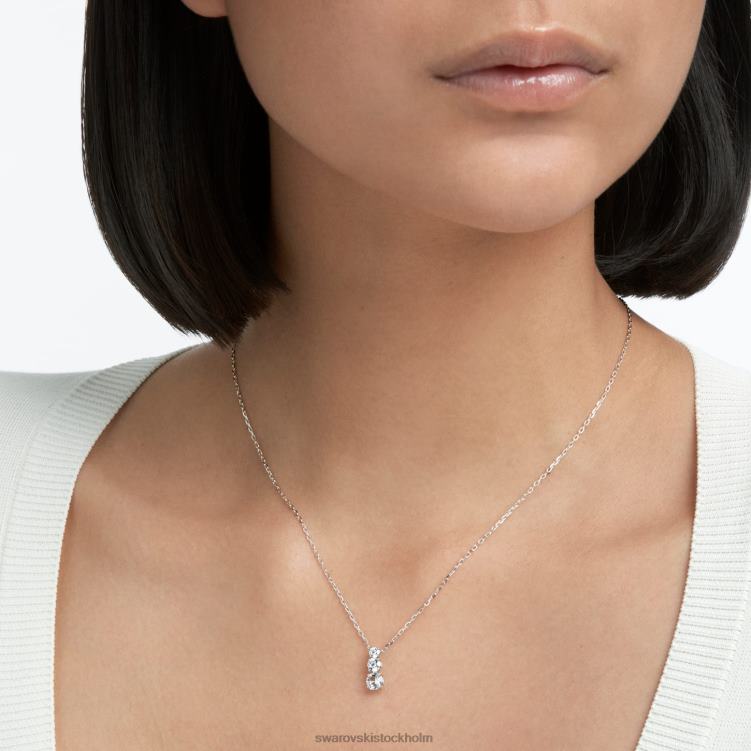 Swarovski lock trilogi hänge P28L173 Smycken rund skuren, vit, rodiumpläterad