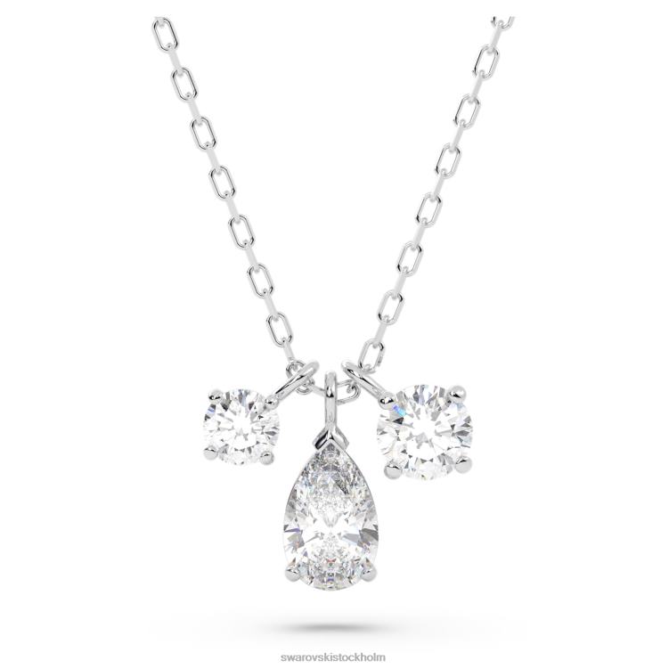 Swarovski locka hänge P28L297 Smycken blandade snitt, kluster, vit, rodiumpläterad