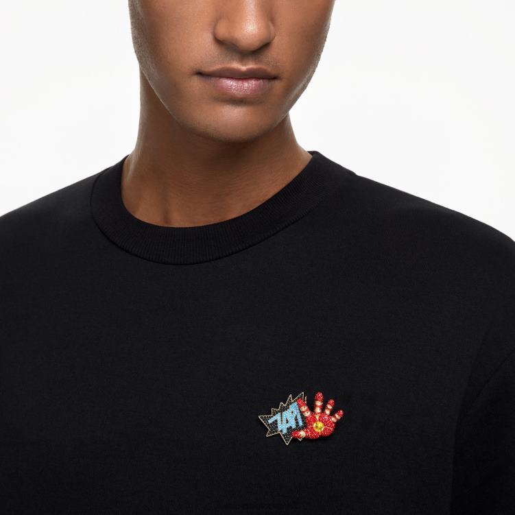 Swarovski marvel iron man hänge och brosch P28L223 Smycken flerfärgad, guldfärgad pläterad
