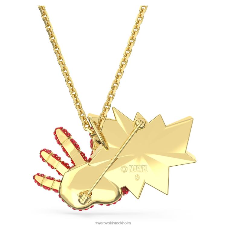 Swarovski marvel iron man hänge och brosch P28L223 Smycken flerfärgad, guldfärgad pläterad