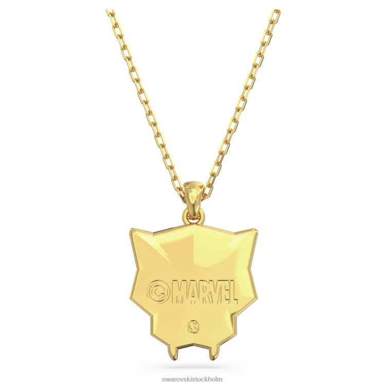 Swarovski marvel svart panterhänge P28L255 Smycken svart panter, lila, guldfärgad