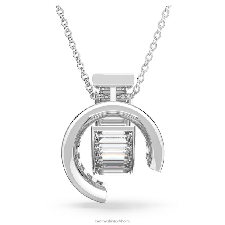 Swarovski matrishänge P28L231 Smycken baguetteskuren, vit, rodiumpläterad