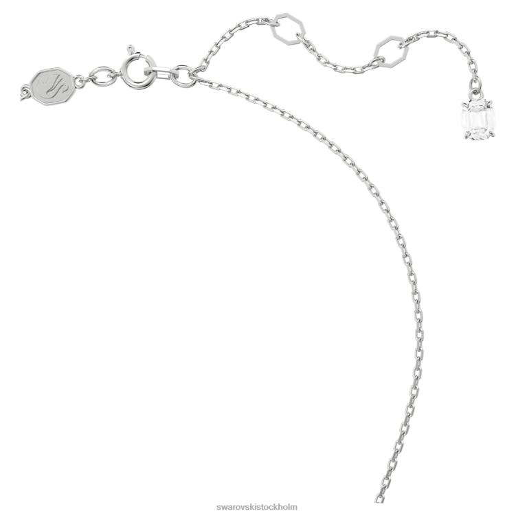 Swarovski matrishänge P28L242 Smycken blandade snitt, hjärta, vit, rodiumpläterad