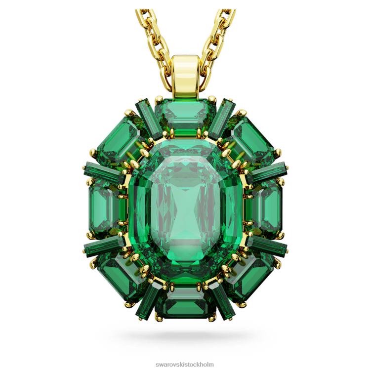 Swarovski millenia hänge P28L164 Smycken blandade snitt, grön, guldfärgad