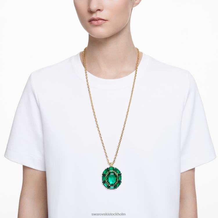 Swarovski millenia hänge P28L164 Smycken blandade snitt, grön, guldfärgad