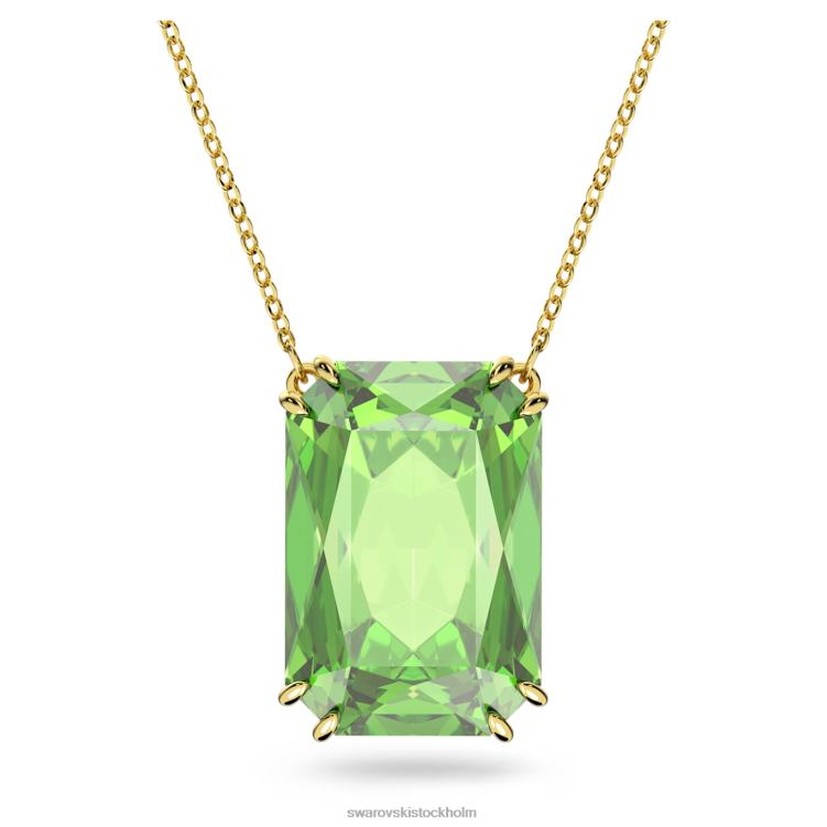 Swarovski millenia hänge P28L238 Smycken oktagonslipad, grön, guldfärgad
