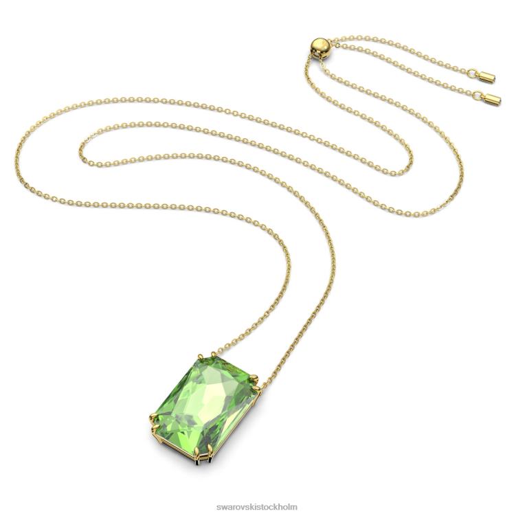 Swarovski millenia hänge P28L238 Smycken oktagonslipad, grön, guldfärgad