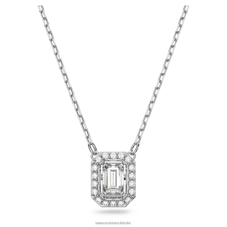 Swarovski millenia hänge P28L41 Smycken octagon cut, vit, rodiumpläterad