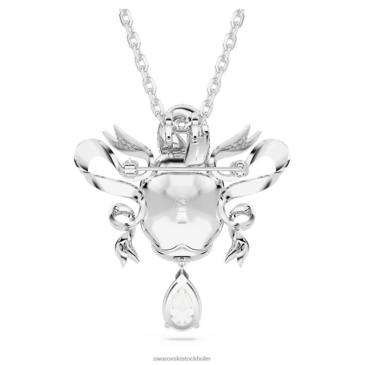 Swarovski mode svanhänge P28L213 Smycken svan, vit, rodiumpläterad