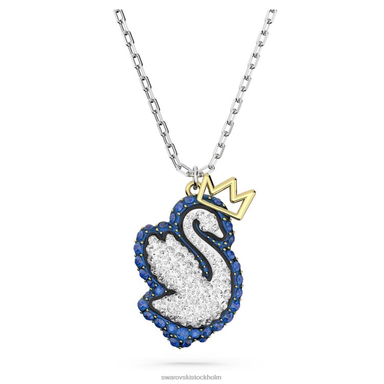 Swarovski pop svanhänge P28L284 Smycken svan, blå, rodiumpläterad