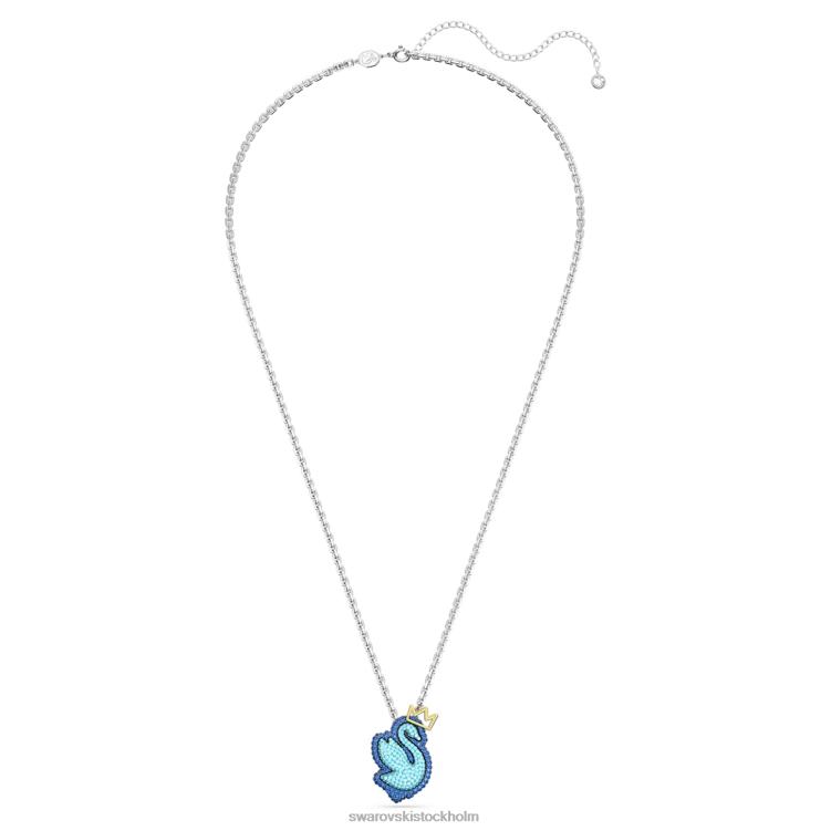 Swarovski pop svanhänge P28L291 Smycken svan, blå, rodiumpläterad