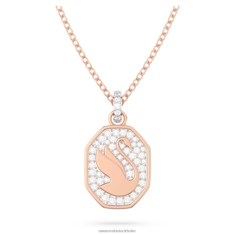 Swarovski signum hänge P28L265 Smycken svan, vit, roséguld pläterad