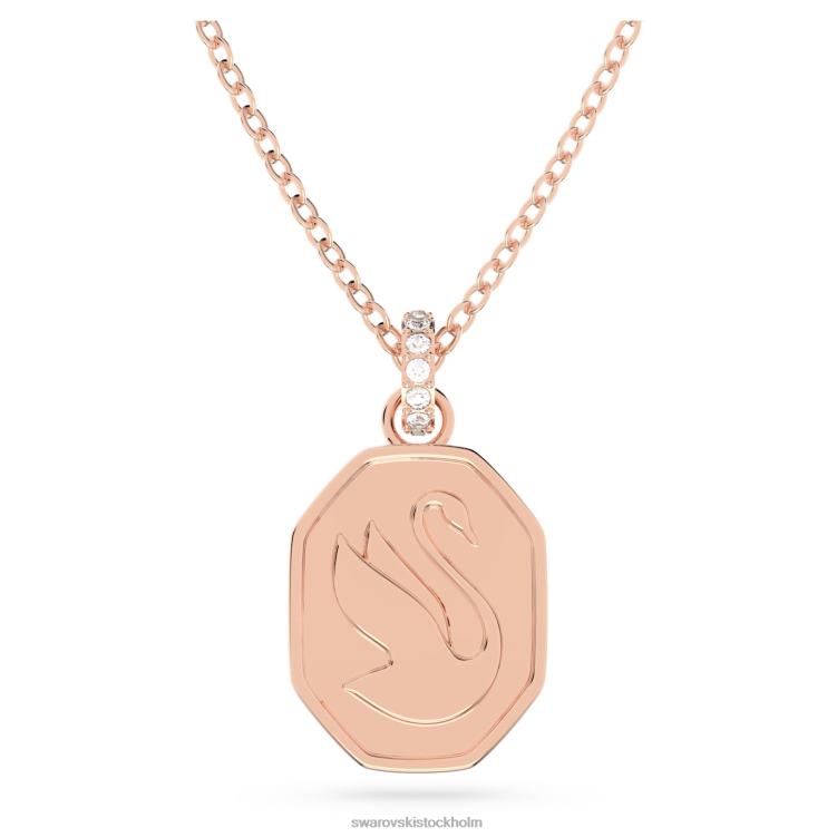 Swarovski signum hänge P28L265 Smycken svan, vit, roséguld pläterad