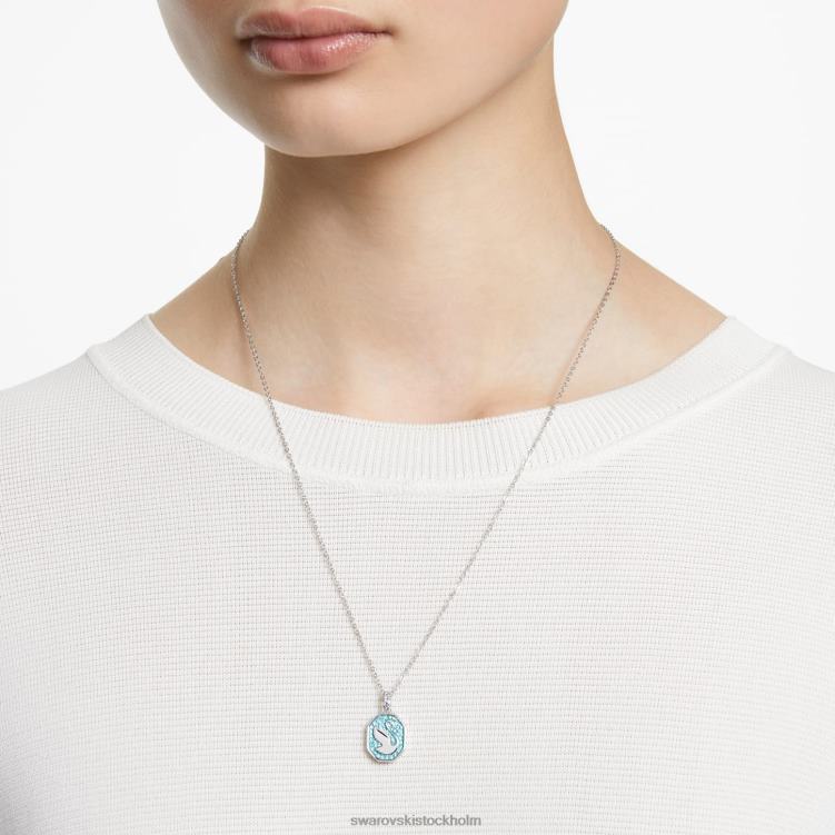 Swarovski signum hänge P28L286 Smycken svan, blå, rodiumpläterad