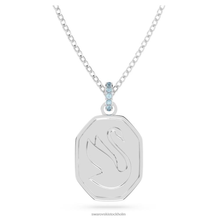 Swarovski signum hänge P28L286 Smycken svan, blå, rodiumpläterad