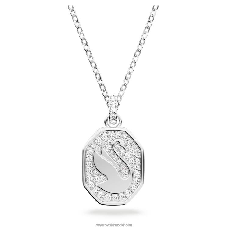 Swarovski signum hänge P28L296 Smycken svan, vit, rodiumpläterad