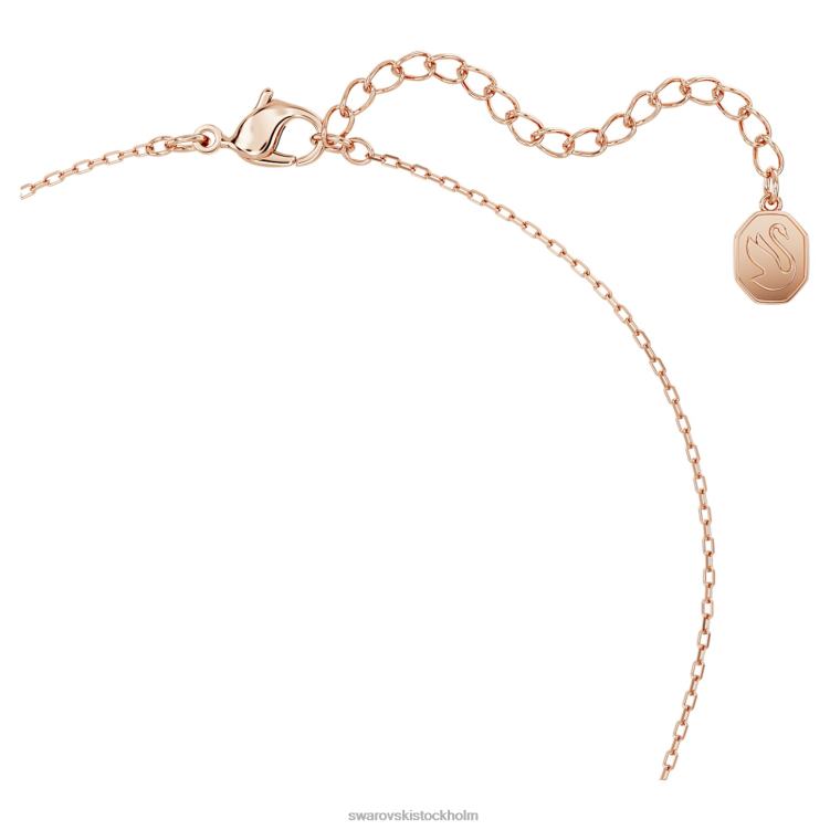 Swarovski snyggt hänge P28L279 Smycken fjäder, vit, roséguld pläterad