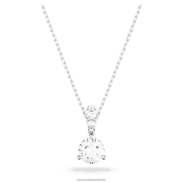 Swarovski solitärhänge P28L175 Smycken rund skuren, vit, rodiumpläterad