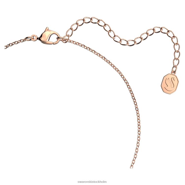 Swarovski stella hänge P28L214 Smycken blandade snitt, stjärna, vit, roséguld pläterad