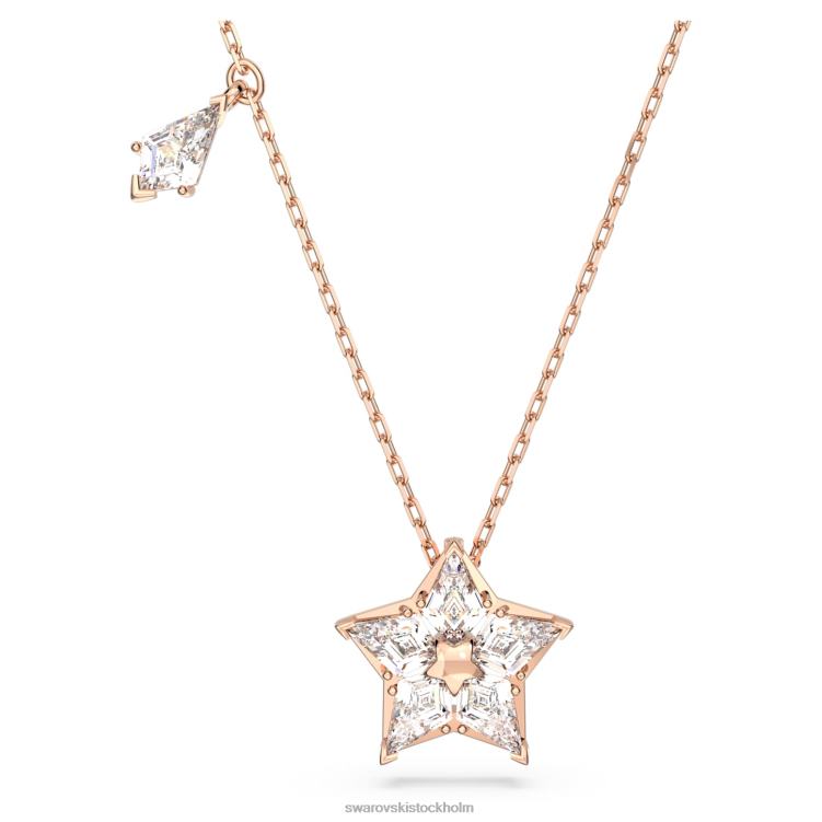 Swarovski stella hänge P28L287 Smycken kite cut, stjärna, vit, roséguld pläterad