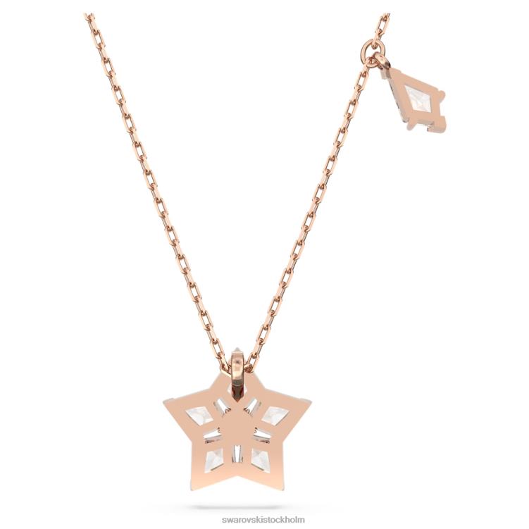 Swarovski stella hänge P28L287 Smycken kite cut, stjärna, vit, roséguld pläterad