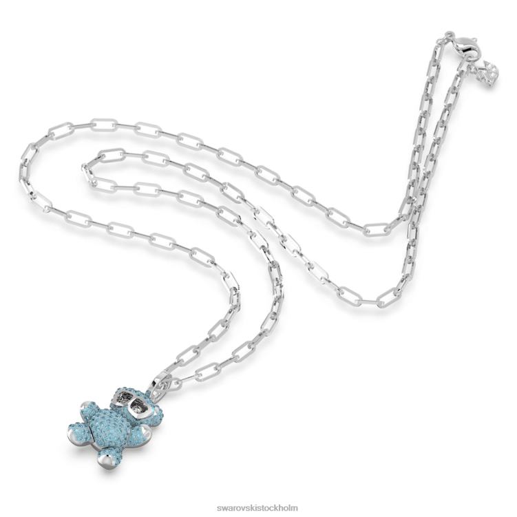 Swarovski teddyhänge P28L199 Smycken björn, blå, rodiumpläterad