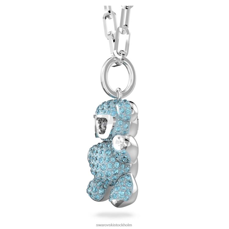 Swarovski teddyhänge P28L199 Smycken björn, blå, rodiumpläterad