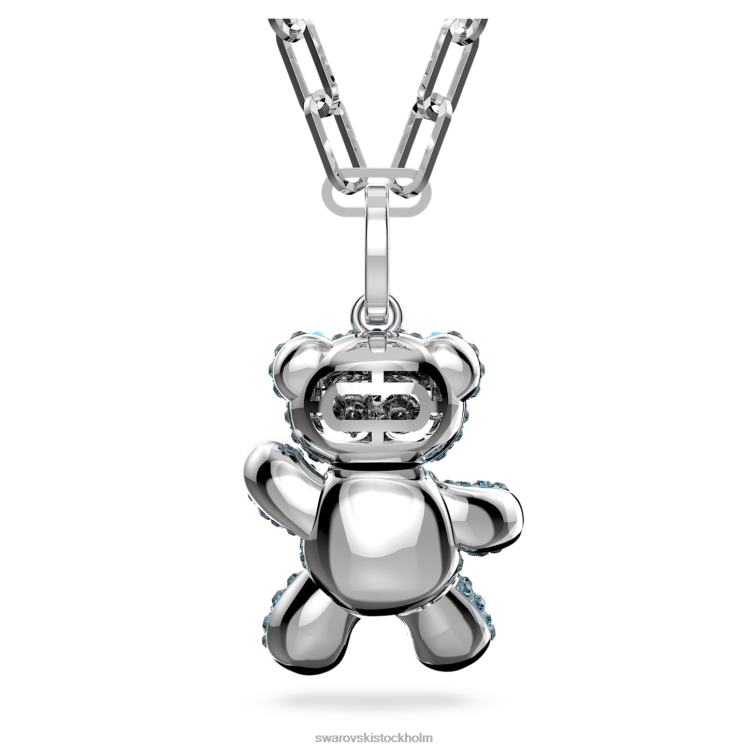 Swarovski teddyhänge P28L199 Smycken björn, blå, rodiumpläterad