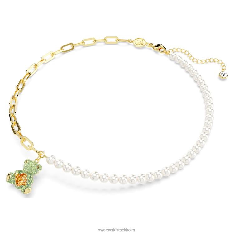 Swarovski teddyhänge P28L274 Smycken björn, flerfärgad, guldfärgad