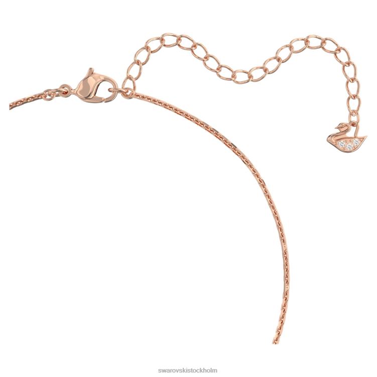 Swarovski ytterligare hänge P28L197 Smycken sammanflätade cirklar, vit, roséguld pläterad