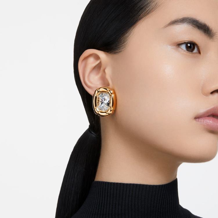 Swarovski dulcis clip örhängen P28L949 Smycken kuddskuren, guldton, guldfärgad