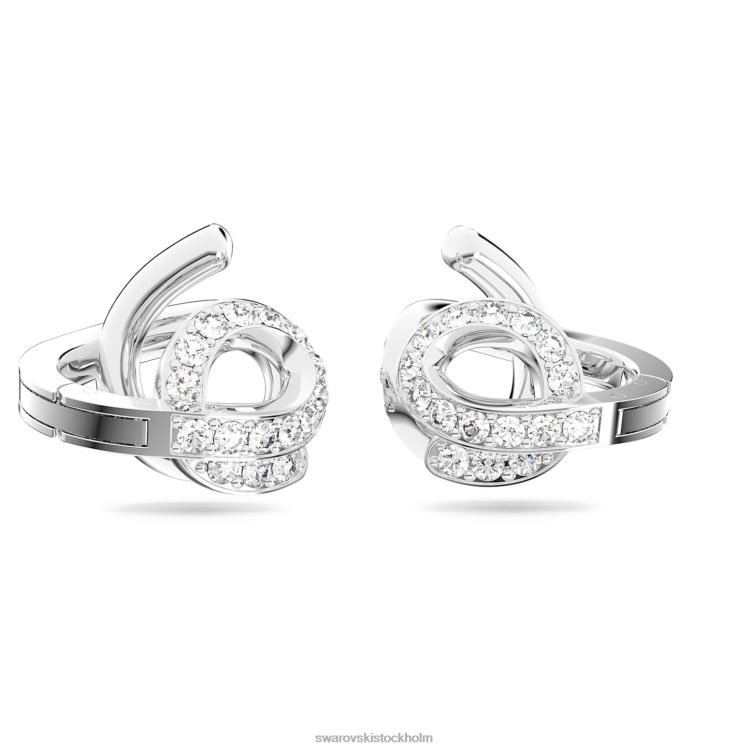 Swarovski fluenta clip örhängen P28L958 Smycken återantända kristaller, vita, rodiumpläterade
