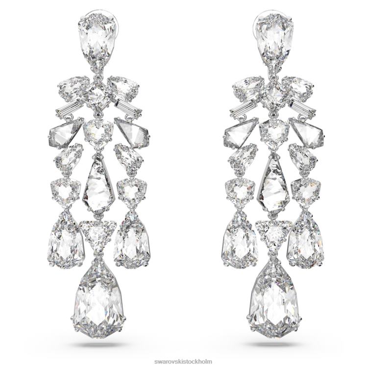 Swarovski mesmera clip örhängen P28L951 Smycken blandade snitt, ljuskrona, vit, rodiumpläterad
