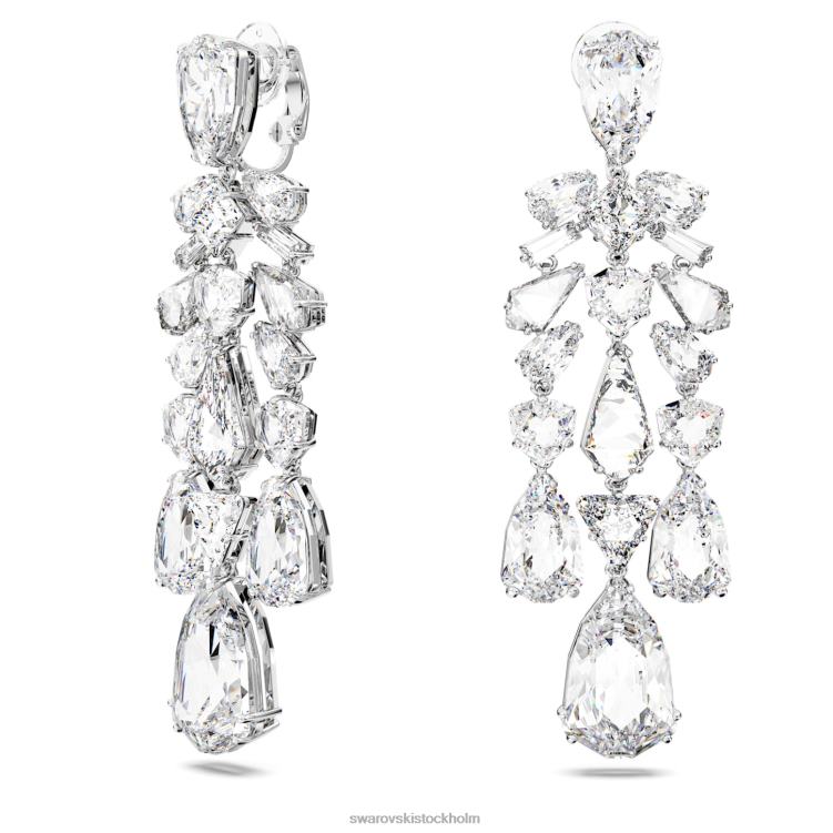 Swarovski mesmera clip örhängen P28L951 Smycken blandade snitt, ljuskrona, vit, rodiumpläterad