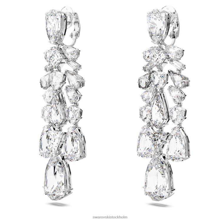 Swarovski mesmera clip örhängen P28L951 Smycken blandade snitt, ljuskrona, vit, rodiumpläterad